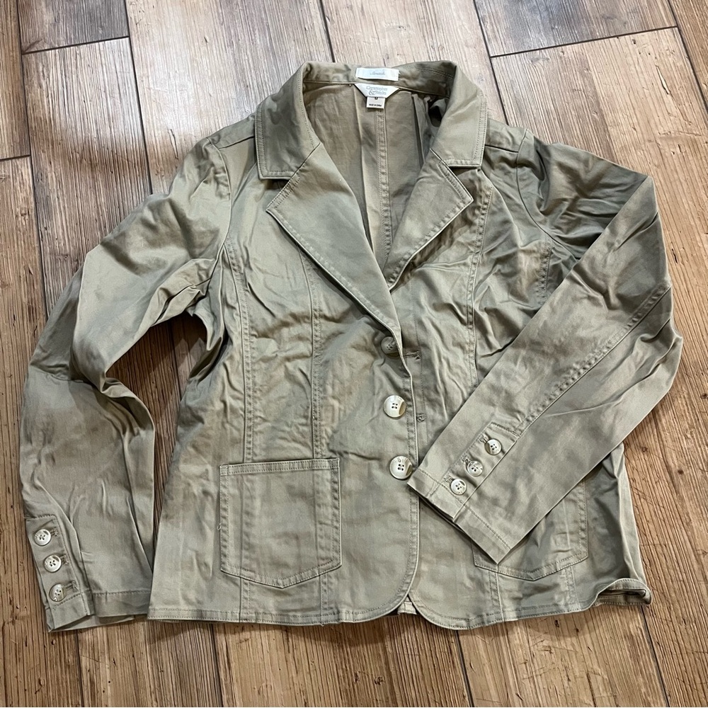 Christopher & Banks Khaki Blazer Jacket